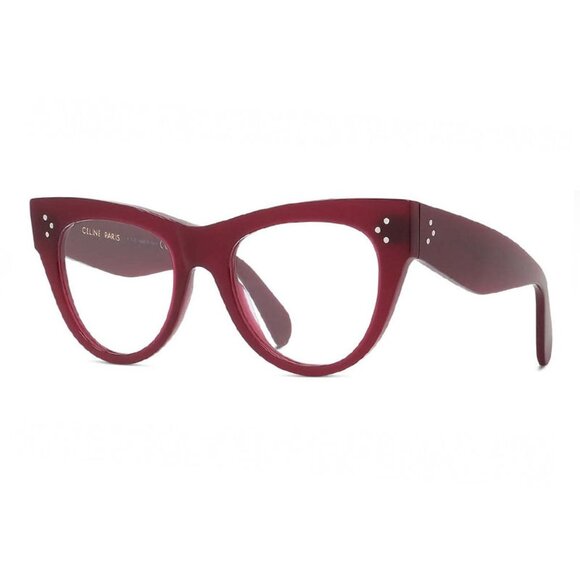 NEW CELINE EYEGLASSES, CAT EYE BURGUNDY WOMEN EYEWEAR CELINE - Picture 1 of 3